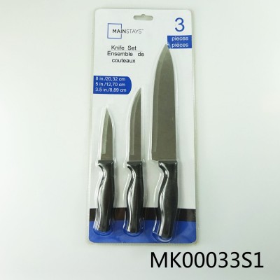 High quality 3 pieces stainless steel kitchen knife set