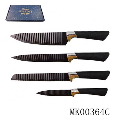 HOT SALE 4PCS NON-STICK COATING KITCHEN KNIFE SET